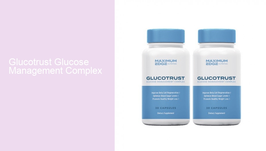 Glucotrust Glucose Management Complex